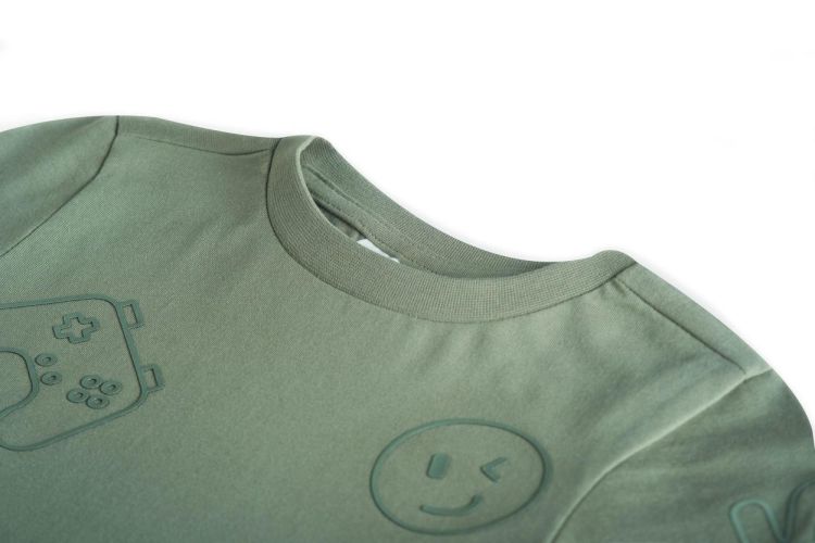 Someone T-Shirt Lange Mouwen (GAMEOVER-SB-03-D/Light Khaki) - WeekendMode