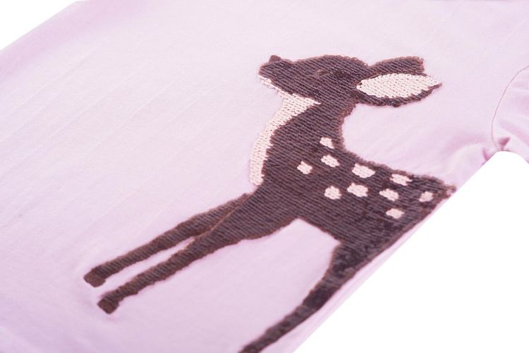 Someone T-Shirt Lange Mouwen (DEERY-SG-03-C/Light Pink) - WeekendMode