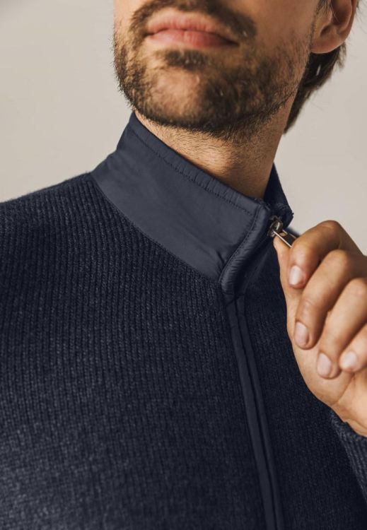 State of Art Cardigan Plain - Nylon Details (161-24046-5957) - WeekendMode