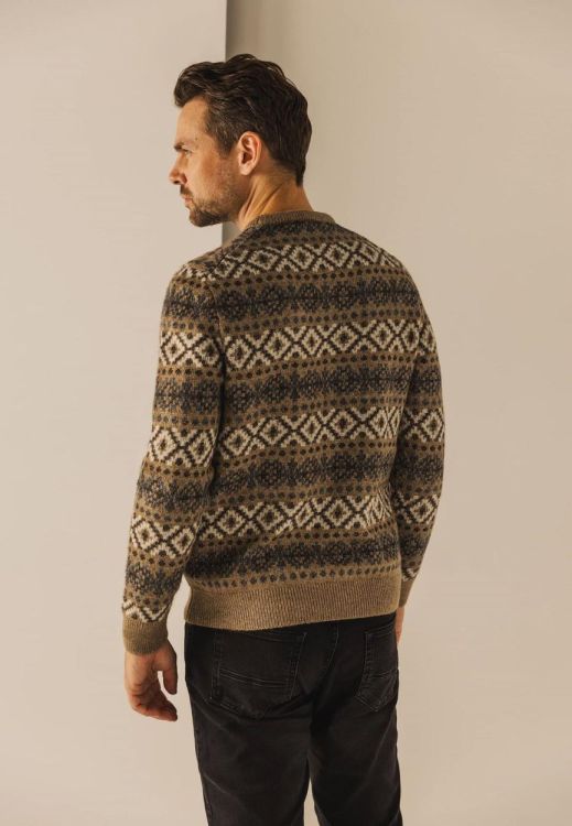 State of Art Pullover Crew-Neck Jacquard - Mouline (114-24053-1684) - WeekendMode