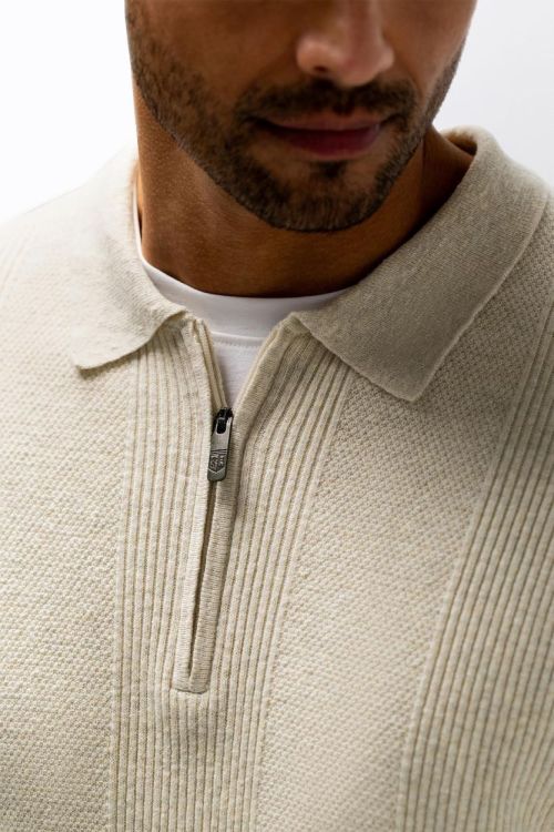 State of Art Pullover Polo Plain - Zip Closure (141-16045-1400) - WeekendMode