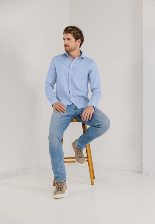 State of Art Shirt LS Plain Linen (211-15342-5300) - WeekendMode