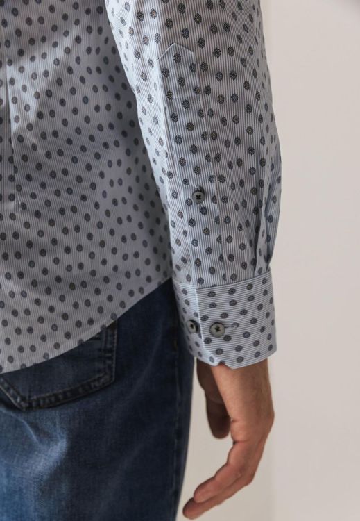 State of Art Shirt LS Striped Poplin (212-25244-5611) - WeekendMode