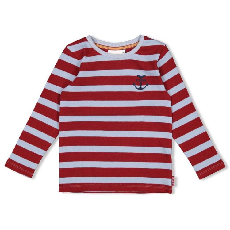Sturdy Longsleeve rib met streep - Waves and Wh (71600639/Bordeaux) - WeekendMode