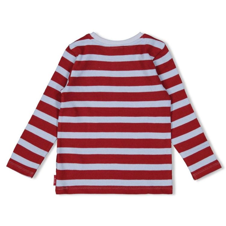 Sturdy Longsleeve rib met streep - Waves and Wh (71600639/Bordeaux) - WeekendMode