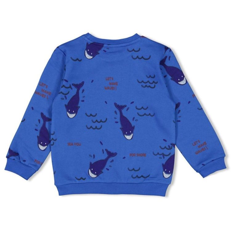 Sturdy Sweater AOP - Waves and Whales (71600646/Aqua) - WeekendMode