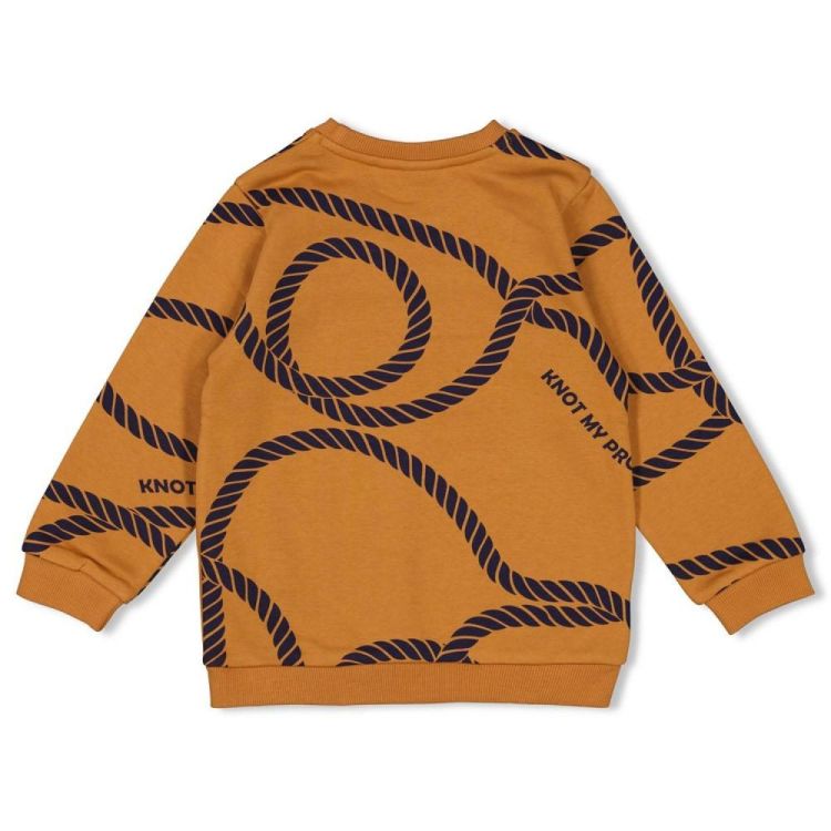 Sturdy Sweater AOP - Waves and Whales (71600645/Hazelnoot) - WeekendMode