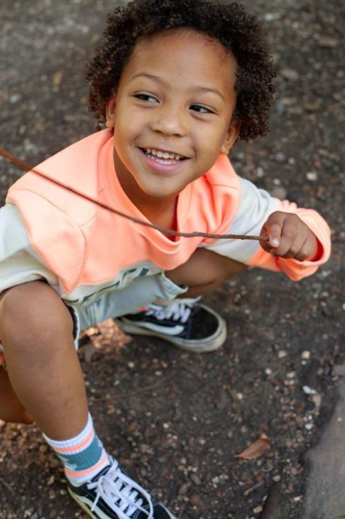 Sturdy Sweater - Lagoon Legends (71600654/Neon Oranje) - WeekendMode