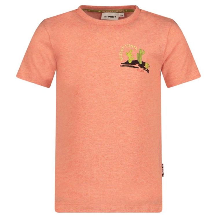 Sturdy T-shirt - Desert Fiesta (71700490/Koraal melange) - WeekendMode