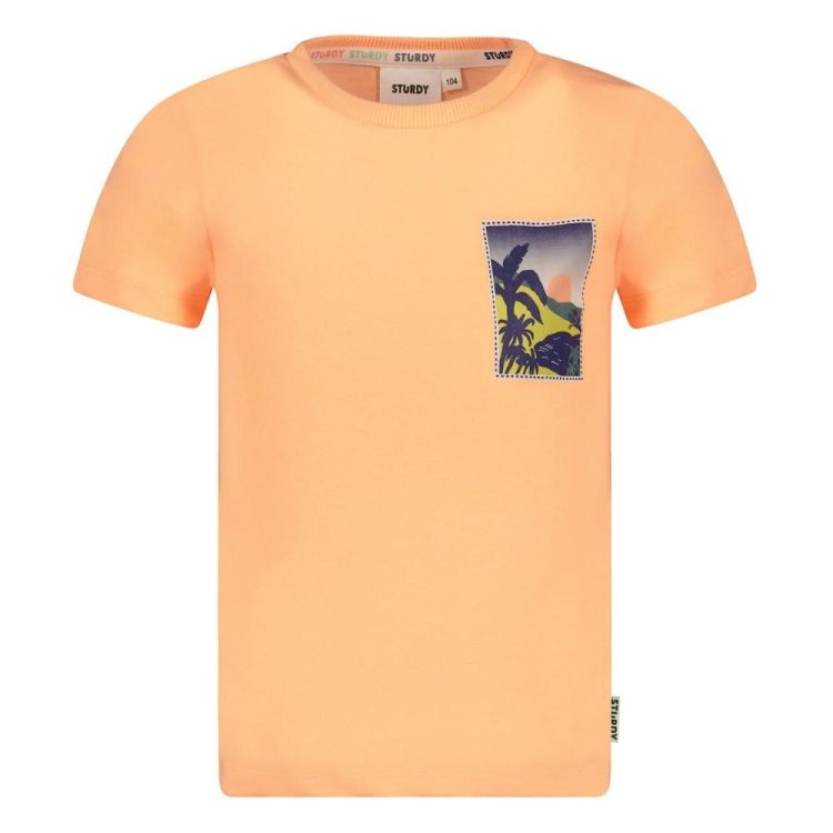 Sturdy T-shirt - Lagoon Legends (71700502/Neon Oranje) - WeekendMode