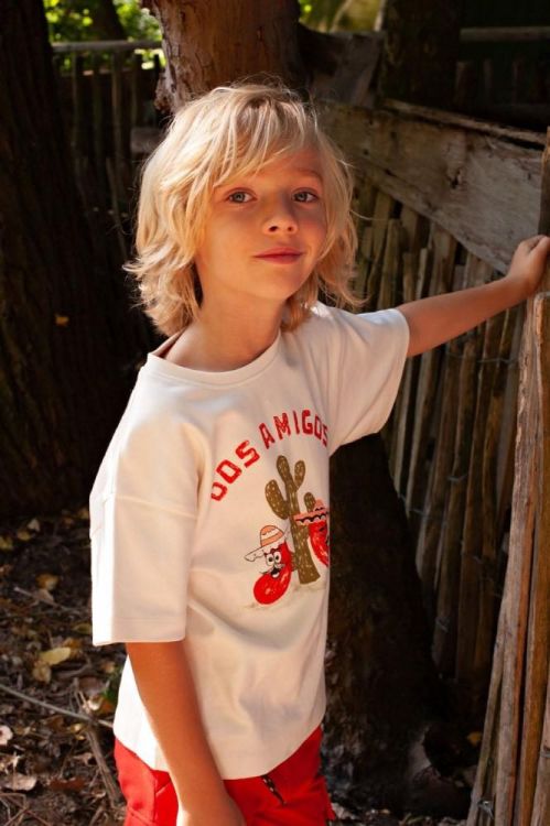 Sturdy T-shirt oversized - Desert Fiesta (71700488/Offwhite) - WeekendMode