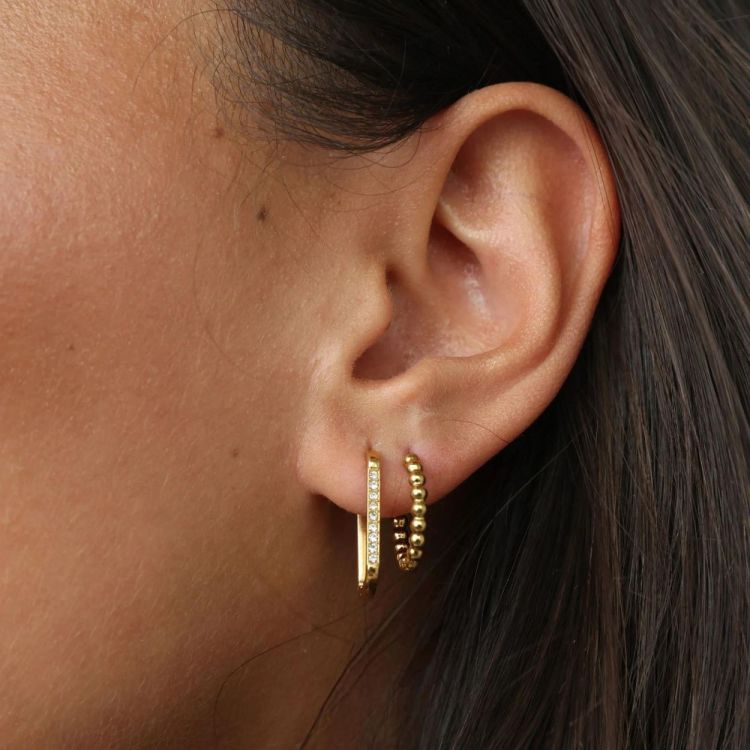 Timi of Sweden Celeste - Crystal Hoop Earrings (8546102) - WeekendMode