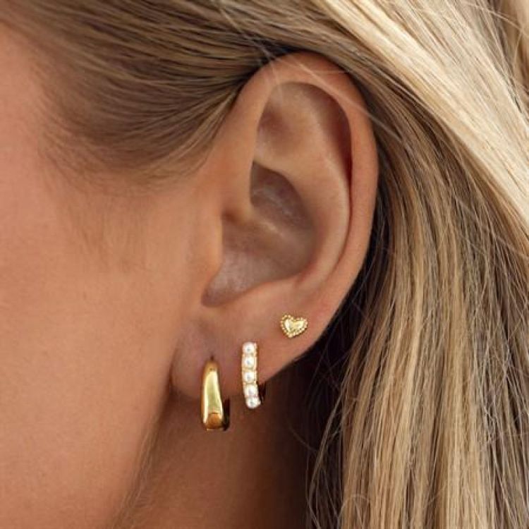 Timi of Sweden Essie - Pearl Hoop Earrings (84932) - WeekendMode