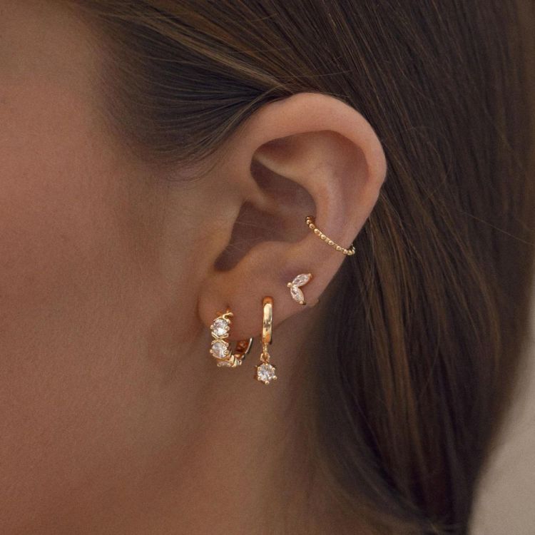 Timi of Sweden Leah - Crystal Leaf Stud Earrings - Pink (84239700) - WeekendMode
