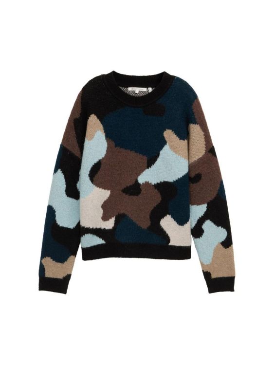 Tom Tailor Female Denim jacquard knit pullover (1047901/38553) - WeekendMode