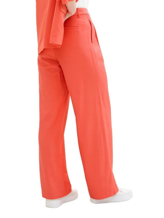 Tom Tailor Female Denim pleated wide leg pants (1040729/11042 Plain Red) - WeekendMode