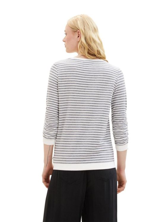 Tom Tailor Female Denim striped jacquard sweatshirt (1039980/26032) - WeekendMode