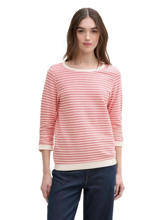 Tom Tailor Female Denim striped jacquard sweatshirt (1039980/37366) - WeekendMode