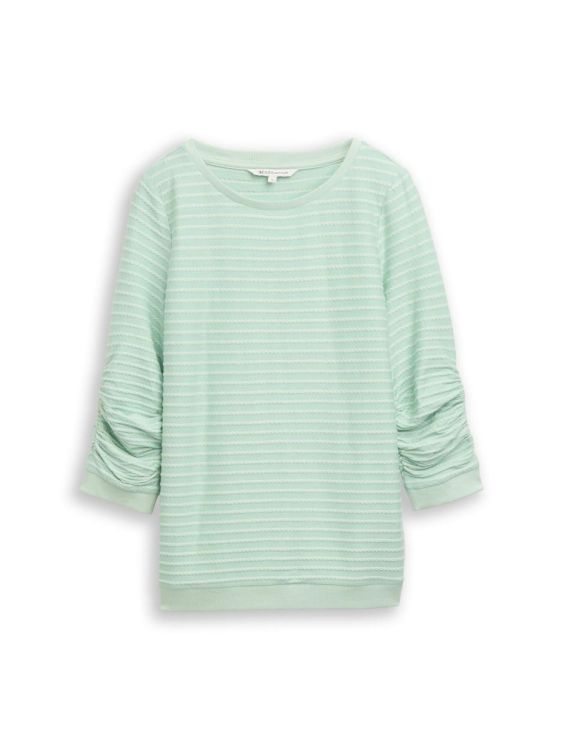 Tom Tailor Female Denim striped jacquard sweatshirt NOS (1039980/40012) - WeekendMode