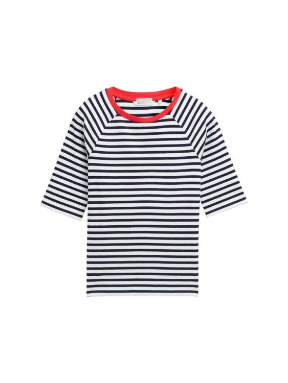 Tom Tailor Female Denim striped raglan T-shirt (1045410/25924) - WeekendMode