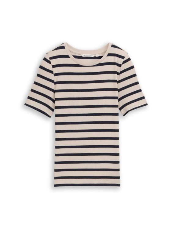 Tom Tailor Female Denim striped rib T-shirt (1050685/39183) - WeekendMode