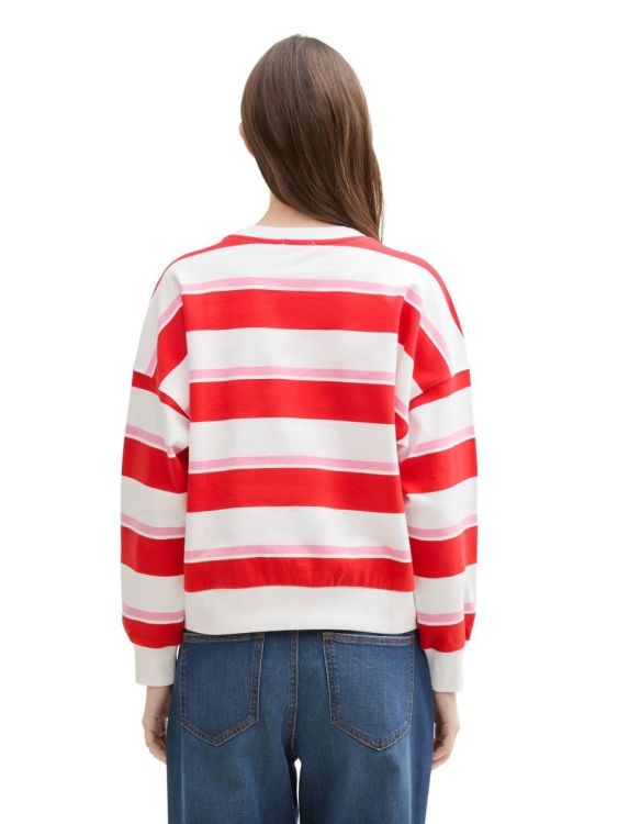 Tom Tailor Female Denim structured striped pullover (1045611/37179) - WeekendMode