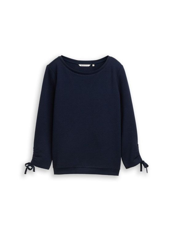 Tom Tailor Female Denim Sweatshirt w. sleeve detail NOS (1047227/10668) - WeekendMode