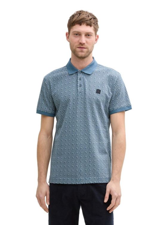 Tom Tailor Men Casual allover printed polo (1045682/37267) - WeekendMode