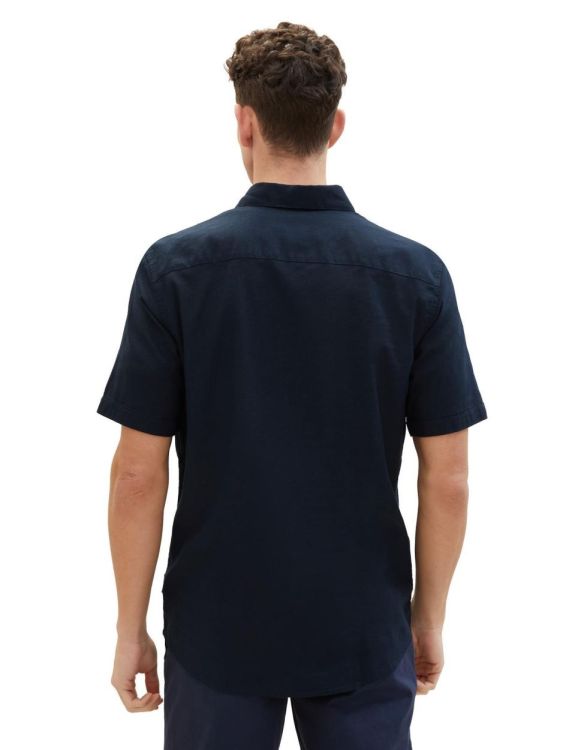 Tom Tailor Men Casual cotton linen shirt (1042351/10668 sky captain blue) - WeekendMode