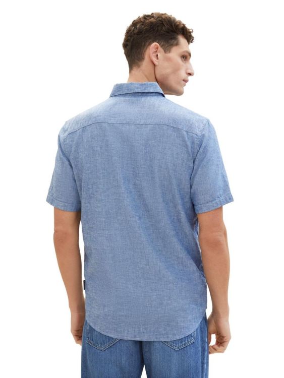 Tom Tailor Men Casual cotton linen shirt (1042351/34922 leasure blue chambray) - WeekendMode