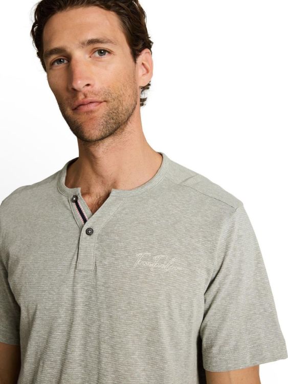 Tom Tailor Men Casual fine striped serafino (1050182/39861) - WeekendMode