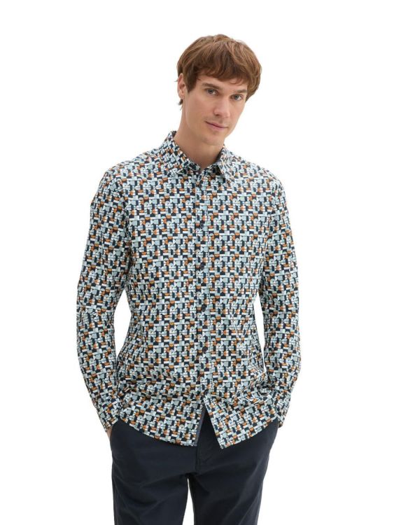 Tom Tailor Men Casual fitted printed shirt (1042669/36399) - WeekendMode