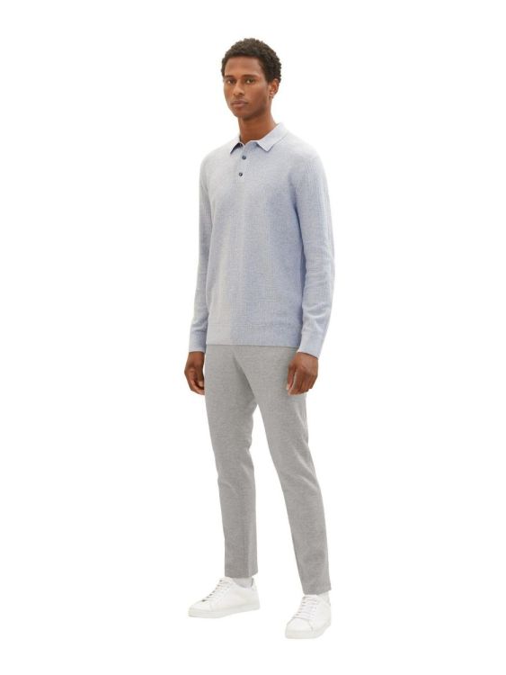 Tom Tailor Men Casual knitted long sleeve polo (1038209/12035) - WeekendMode