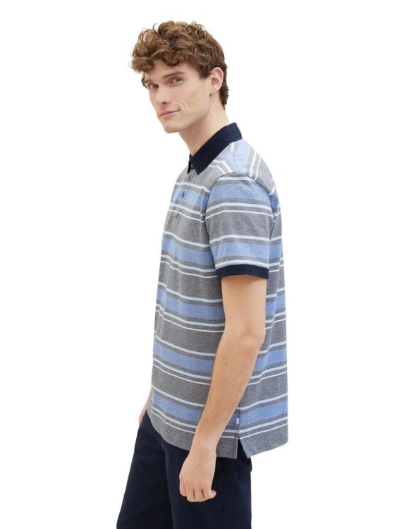Tom Tailor Men Casual Polo Shirt (1040917/35040 sure blue multi stripe) - WeekendMode