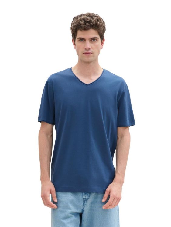 Tom Tailor Men Casual printed v-neck t-shirt (1043718/26779) - WeekendMode