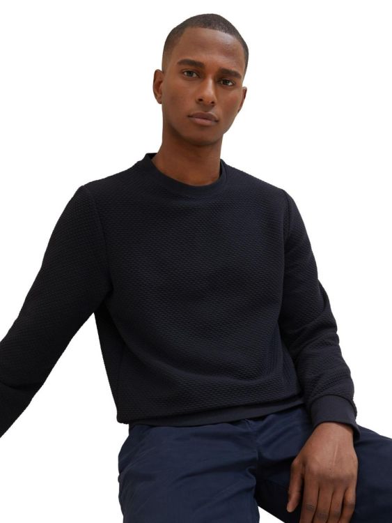 Tom Tailor Men Casual quilted sweatshirt (1037860/10668) - WeekendMode