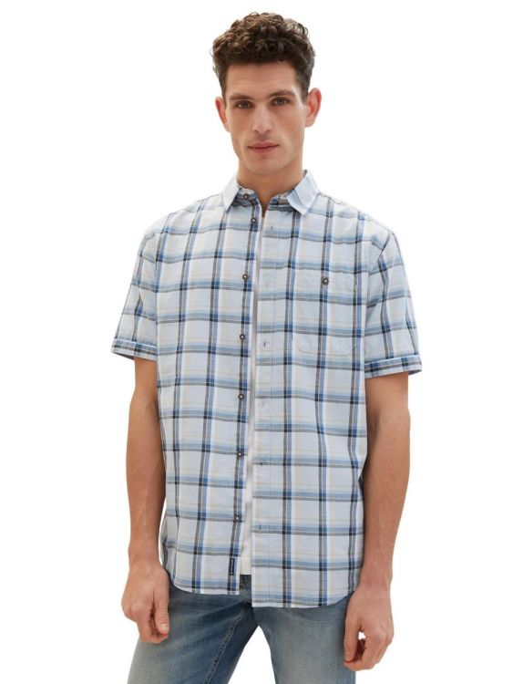 Tom Tailor Men Casual Shirt (1040458/34700 light blue multicolor chec) - WeekendMode