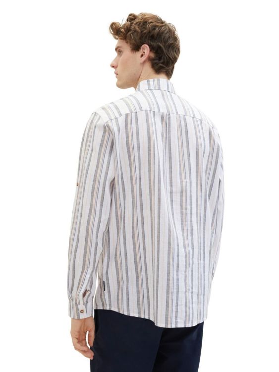 Tom Tailor Men Casual Shirt (1040142/34723 white multicolor stripe) - WeekendMode