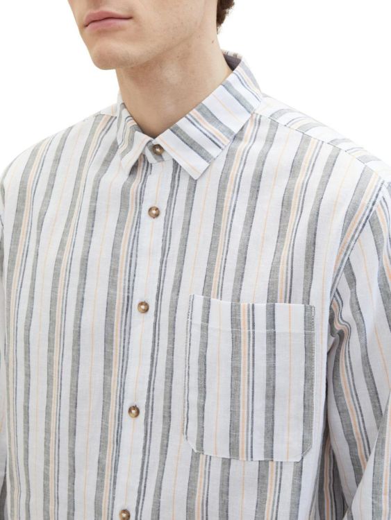 Tom Tailor Men Casual Shirt (1040142/34723 white multicolor stripe) - WeekendMode