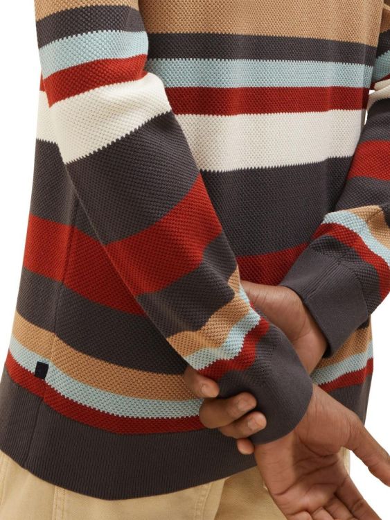 Tom Tailor Men Casual striped crewneck knit (1038200/32758) - WeekendMode
