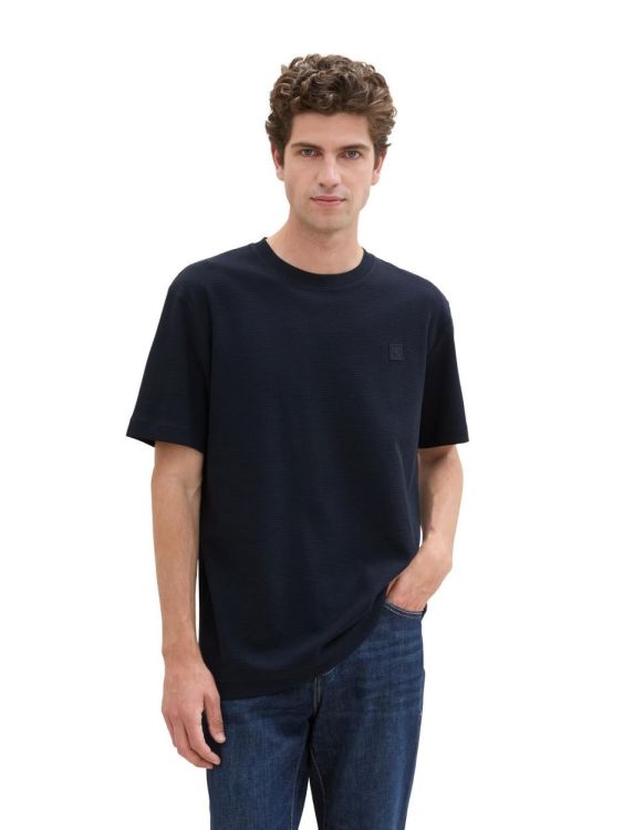 Tom Tailor Men Casual structured basic t-shirt (1043386/10668) - WeekendMode