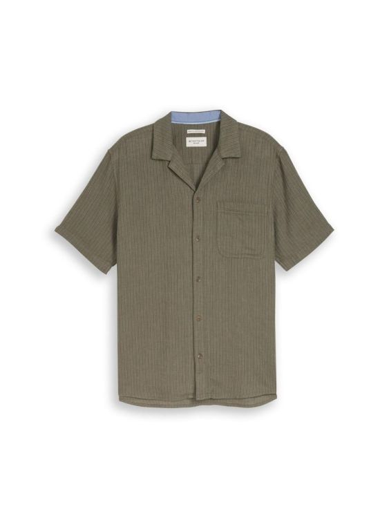 Tom Tailor Men Casual structured cotton linen shirt (1049614/39620) - WeekendMode