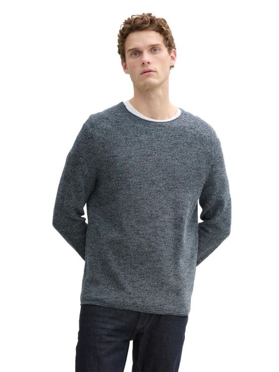 Tom Tailor Men Casual structured crewneck knit (1045666/37724) - WeekendMode