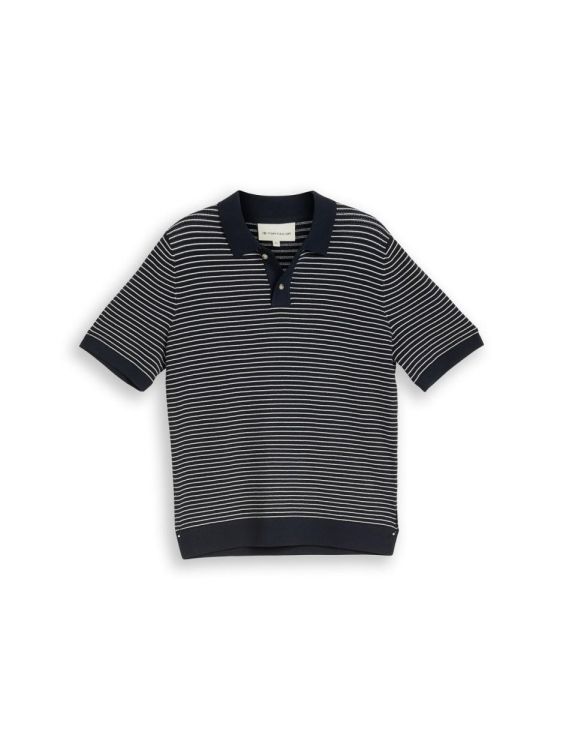 Tom Tailor Men Casual structured stripe knit polo (1050100/39725) - WeekendMode