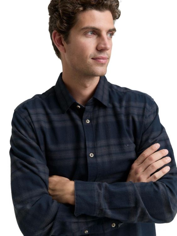 Tom Tailor Men Casual tonal check shirt (1047338/38520) - WeekendMode