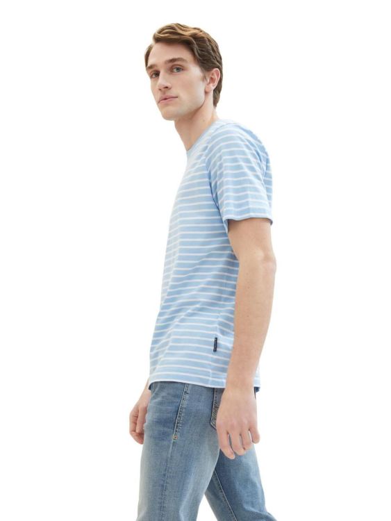 Tom Tailor Men Casual T-Shirt (1041182/35207 washed out blue white stri) - WeekendMode