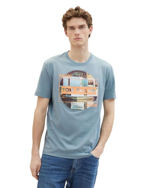 Tom Tailor Men Casual T-Shirt (1040896/27475 grey mint) - WeekendMode