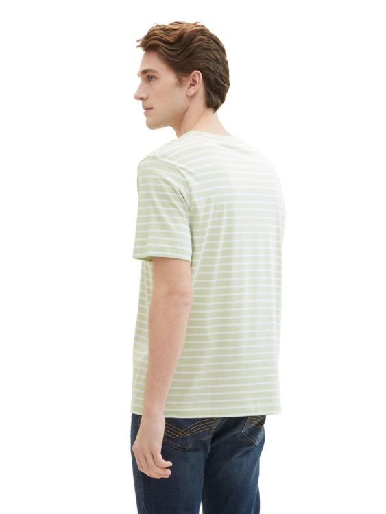 Tom Tailor Men Casual T-Shirt (1041182/35208 tender sea green white str) - WeekendMode