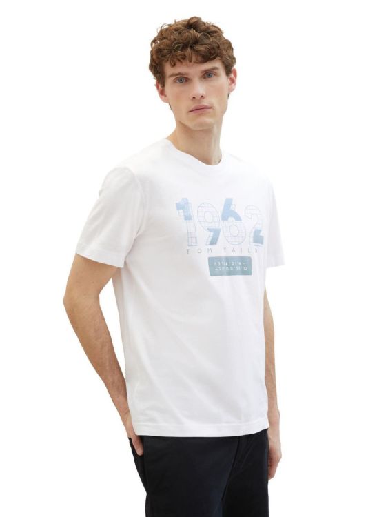 Tom Tailor Men Casual T-Shirt (1040897/20000 White) - WeekendMode