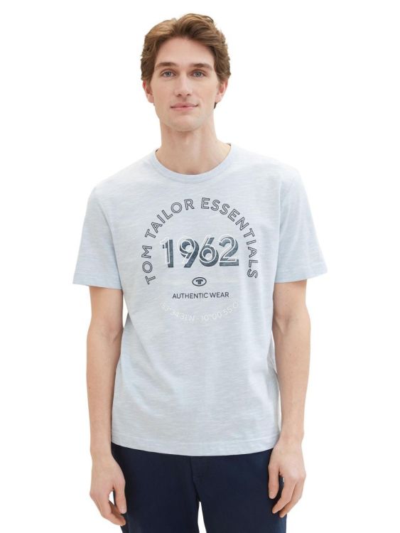 Tom Tailor Men Casual T-Shirt NOS (1040819/34964 foggy blue finestripe) - WeekendMode